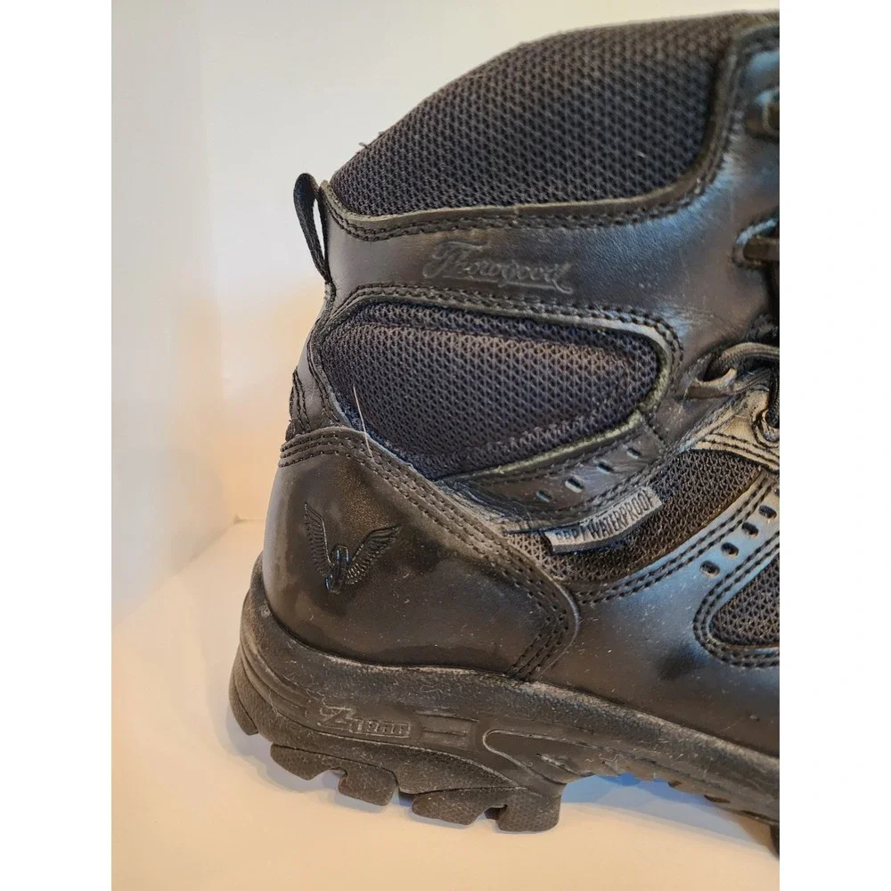Thorogood Boots Mens 12 W Black Leather Deuce Waterproof Tactical Side Zip